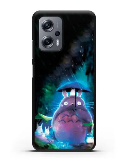Чехол аниме Мой сосед Тоторо - Тоторо с зонтиком силиконовый для Xiaomi Poco X4 GT