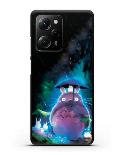 Чехол аниме Мой сосед Тоторо - Тоторо с зонтиком силиконовый для Xiaomi Poco X5 Pro