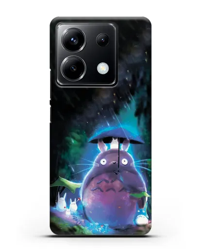 Чехол аниме Мой сосед Тоторо - Тоторо с зонтиком силиконовый для Xiaomi Poco X6