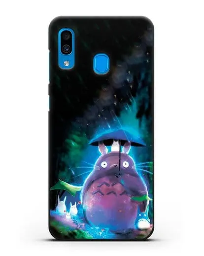 Чехол аниме Мой сосед Тоторо - Тоторо с зонтиком силиконовый для Samsung Galaxy A30 [SM-A305FN]