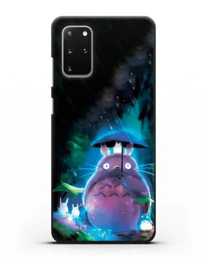 Чехол аниме Мой сосед Тоторо - Тоторо с зонтиком силиконовый для Samsung Galaxy S20 Plus [SM-G985F]