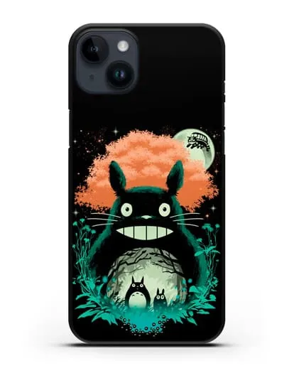 Чехол аниме Мой сосед Тоторо - Мир Тоторо силиконовый для iPhone 14 Plus