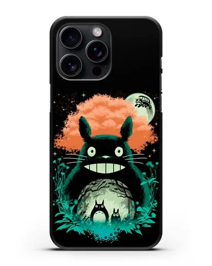 Чехол аниме Мой сосед Тоторо - Мир Тоторо силиконовый для iPhone 15 Pro Max