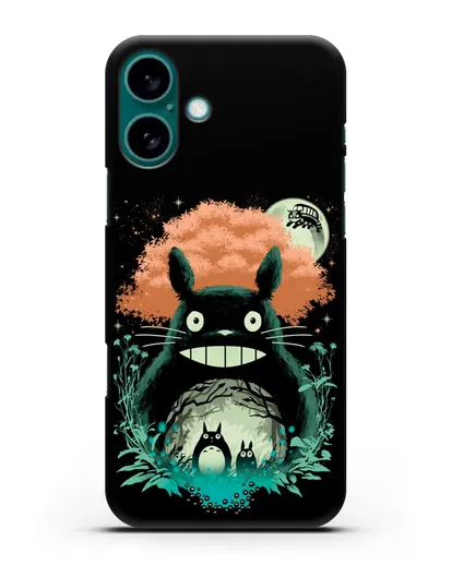 Чехол аниме Мой сосед Тоторо - Мир Тоторо силиконовый для iPhone 16 Plus