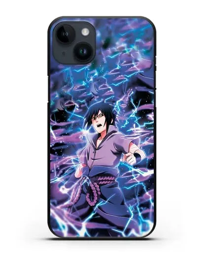 Чехол аниме Наруто - Саске силиконовый для iPhone 14 Plus