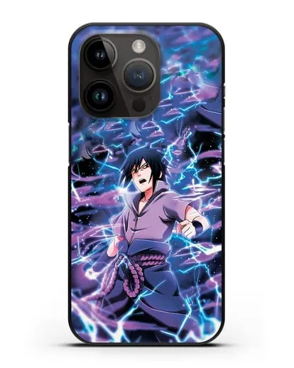 Чехол аниме Наруто - Саске силиконовый для iPhone 14 Pro