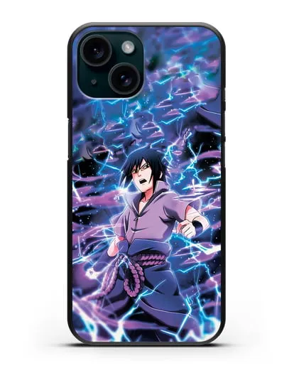Чехол аниме Наруто - Саске силиконовый для iPhone 15