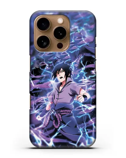 Чехол аниме Наруто - Саске силиконовый для iPhone 16 Pro