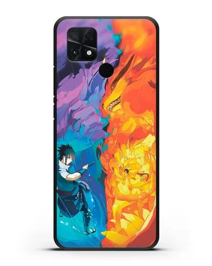 Чехол аниме Наруто - Сила Саске и Наруто силиконовый для Xiaomi Poco C40
