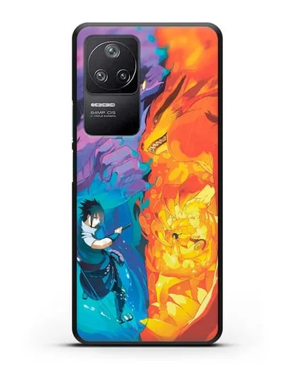 Чехол аниме Наруто - Сила Саске и Наруто силиконовый для Xiaomi Poco F4
