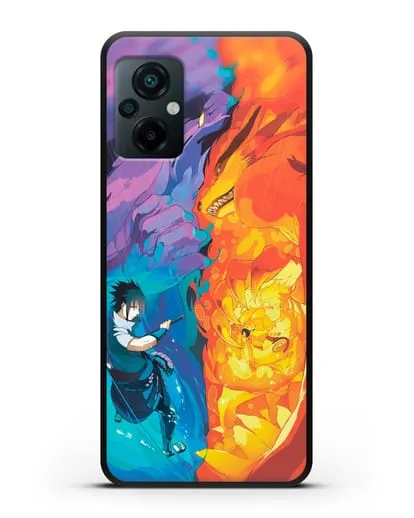 Чехол аниме Наруто - Сила Саске и Наруто силиконовый для Xiaomi Poco M5