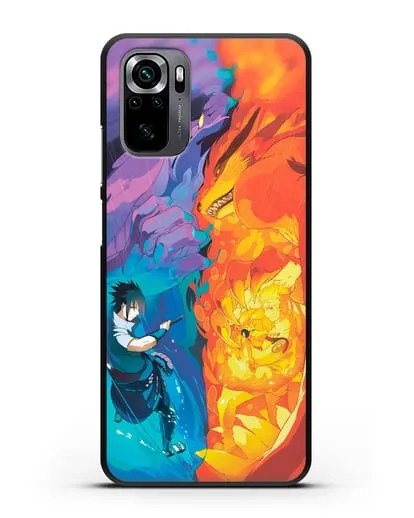 Чехол аниме Наруто - Сила Саске и Наруто силиконовый для Xiaomi Poco M5s
