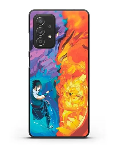 Чехол аниме Наруто - Сила Саске и Наруто силиконовый для Samsung Galaxy A53