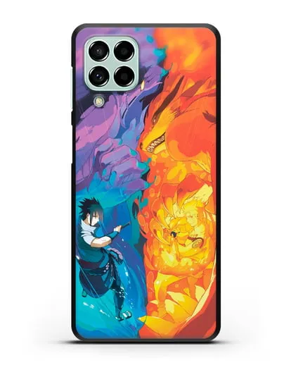 Чехол аниме Наруто - Сила Саске и Наруто силиконовый для Samsung Galaxy M53 [SM-M536]