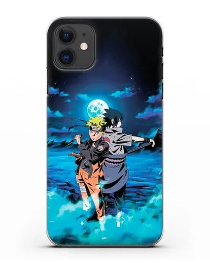 Чехол аниме Наруто - Бок о бок в полнолуние силиконовый для iPhone 11