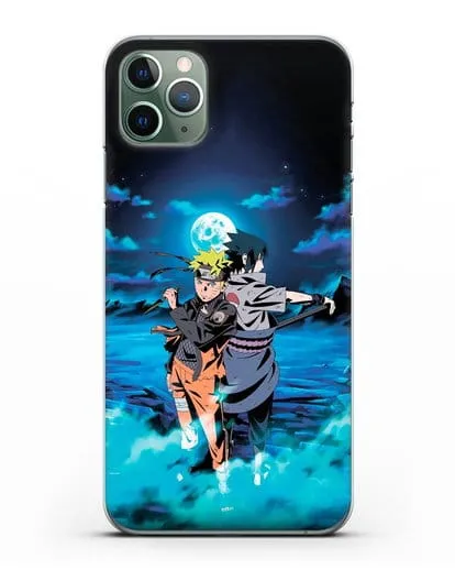 Чехол аниме Наруто - Бок о бок в полнолуние силиконовый для iPhone 11 Pro
