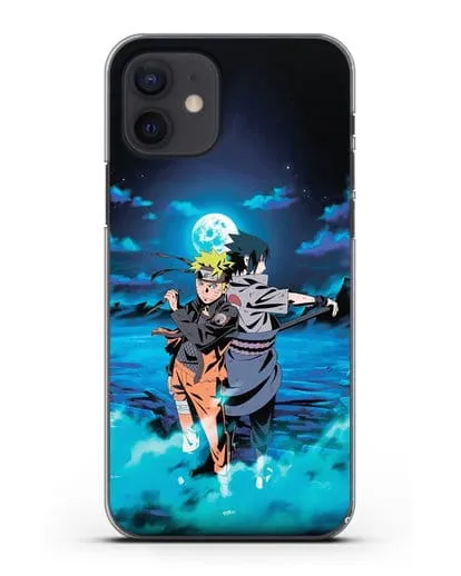Чехол аниме Наруто - Бок о бок в полнолуние силиконовый для iPhone 12