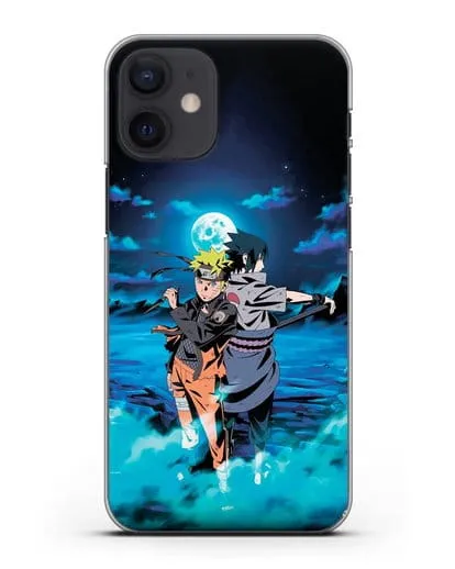 Чехол аниме Наруто - Бок о бок в полнолуние силиконовый для iPhone 12 mini