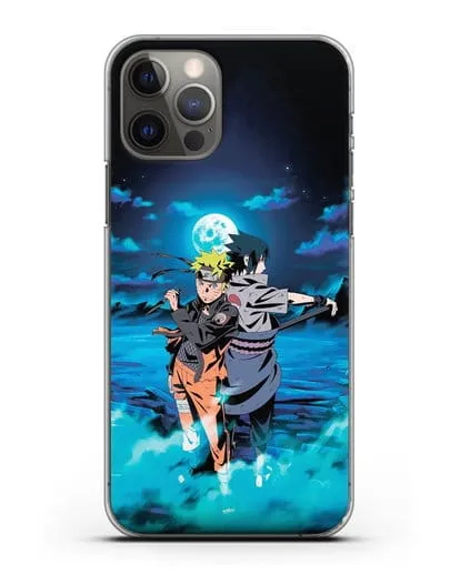 Чехол аниме Наруто - Бок о бок в полнолуние силиконовый для iPhone 12 Pro