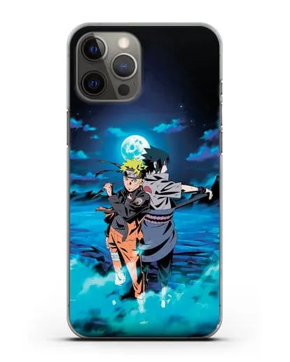 Чехол аниме Наруто - Бок о бок в полнолуние силиконовый для iPhone 12 Pro Max