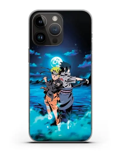 Чехол аниме Наруто - Бок о бок в полнолуние силиконовый для iPhone 14 Pro Max