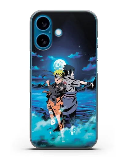 Чехол аниме Наруто - Бок о бок в полнолуние силиконовый для iPhone 16
