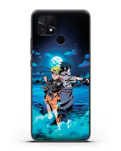 Чехол аниме Наруто - Бок о бок в полнолуние силиконовый для Xiaomi Poco C40