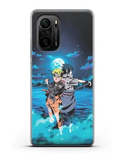 Чехол аниме Наруто - Бок о бок в полнолуние силиконовый для Xiaomi Poco F3 Pro