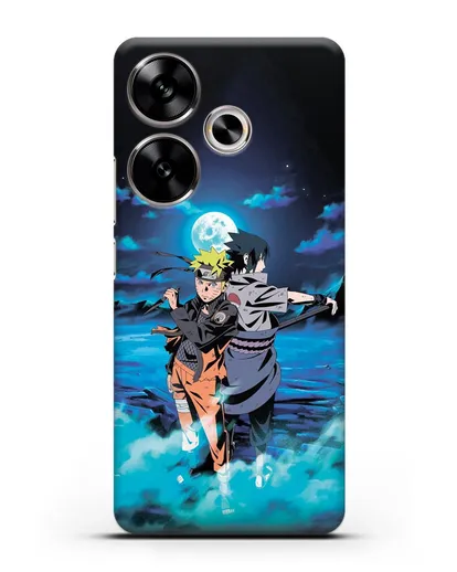 Чехол аниме Наруто - Бок о бок в полнолуние силиконовый для Xiaomi Poco F6