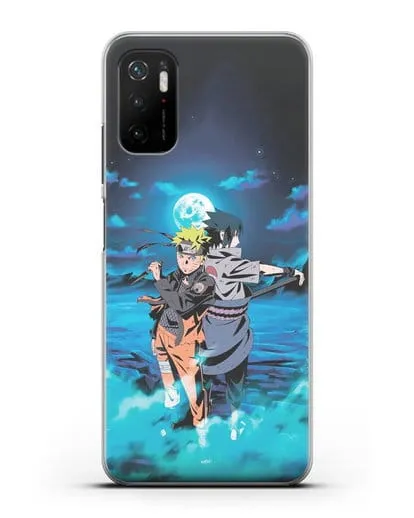 Чехол аниме Наруто - Бок о бок в полнолуние силиконовый для Xiaomi Poco M3 Pro