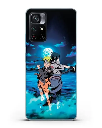 Чехол аниме Наруто - Бок о бок в полнолуние силиконовый для Xiaomi Poco M4 Pro 5G