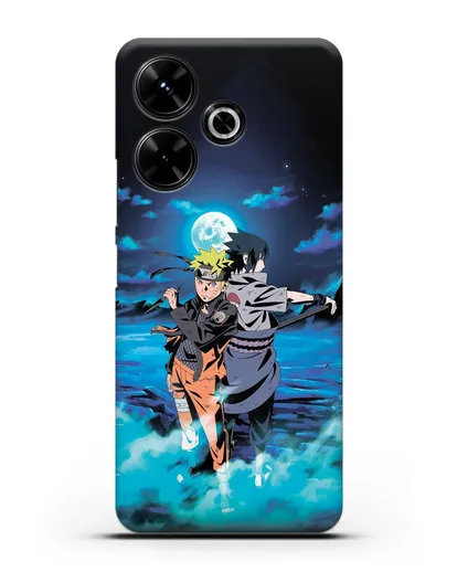 Чехол аниме Наруто - Бок о бок в полнолуние силиконовый для Xiaomi Poco M6