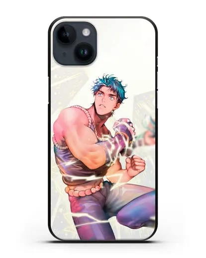 Чехол аниме Невероятные приключения Джо-Джо - Джонатан силиконовый для iPhone 14 Plus