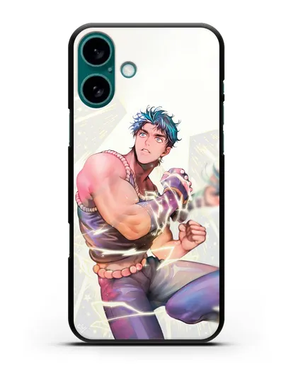 Чехол аниме Невероятные приключения Джо-Джо - Джонатан силиконовый для iPhone 16 Plus