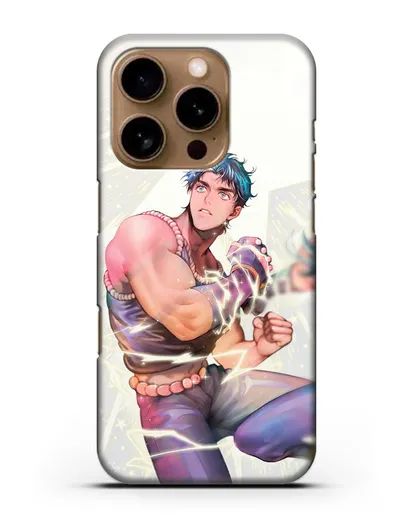 Чехол аниме Невероятные приключения Джо-Джо - Джонатан силиконовый для iPhone 16 Pro