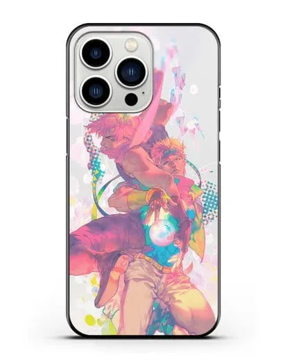 Чехол аниме Невероятные приключения Джо-Джо - Джозеф силиконовый для iPhone 13 Pro