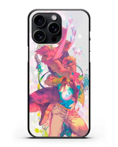 Чехол аниме Невероятные приключения Джо-Джо - Джозеф силиконовый для iPhone 15 Pro Max