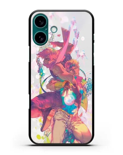 Чехол аниме Невероятные приключения Джо-Джо - Джозеф силиконовый для iPhone 16 Plus