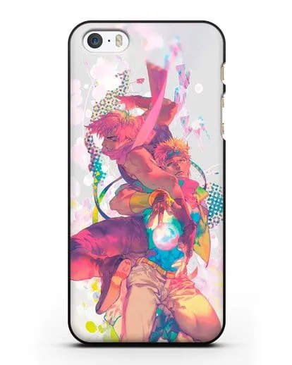 Чехол аниме Невероятные приключения Джо-Джо - Джозеф силиконовый для iPhone 5/5s/SE