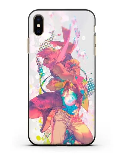 Чехол аниме Невероятные приключения Джо-Джо - Джозеф силиконовый для iPhone XS Max