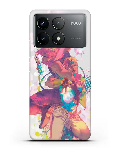 Чехол аниме Невероятные приключения Джо-Джо - Джозеф силиконовый для Xiaomi Poco F6 Pro