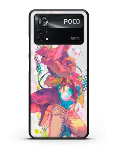 Чехол аниме Невероятные приключения Джо-Джо - Джозеф силиконовый для Xiaomi Poco X4 Pro