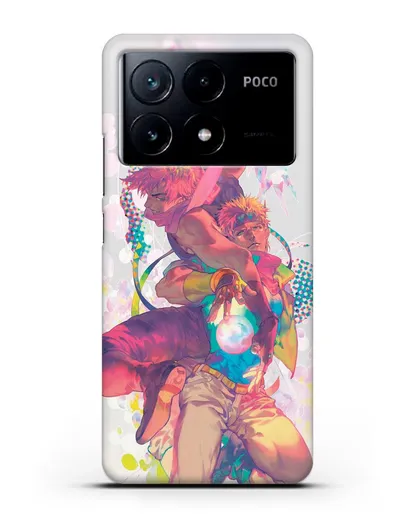 Чехол аниме Невероятные приключения Джо-Джо - Джозеф силиконовый для Xiaomi Poco X6 Pro