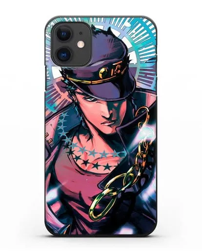 Чехол аниме Невероятные приключения Джо-Джо - Джотаро силиконовый для iPhone 11