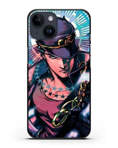 Чехол аниме Невероятные приключения Джо-Джо - Джотаро силиконовый для iPhone 14