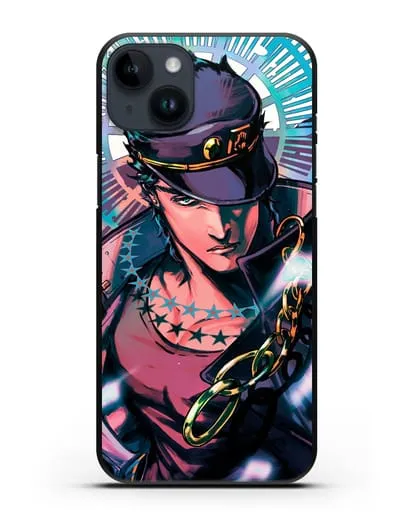 Чехол аниме Невероятные приключения Джо-Джо - Джотаро силиконовый для iPhone 14 Plus