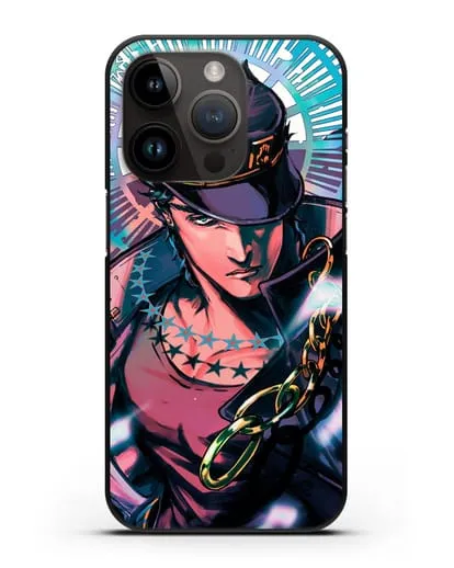 Чехол аниме Невероятные приключения Джо-Джо - Джотаро силиконовый для iPhone 14 Pro