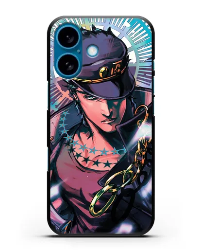 Чехол аниме Невероятные приключения Джо-Джо - Джотаро силиконовый для iPhone 16