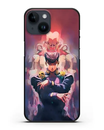 Чехол аниме Невероятные приключения Джо-Джо - Джоске силиконовый для iPhone 14