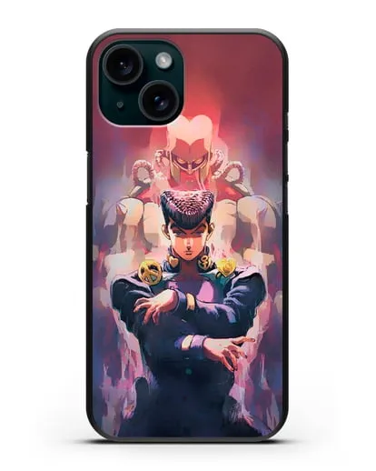 Чехол аниме Невероятные приключения Джо-Джо - Джоске силиконовый для iPhone 15